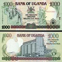 *1000 Shillings Uganda 2003, P39b UNC - Kliknutím na obrázok zatvorte -